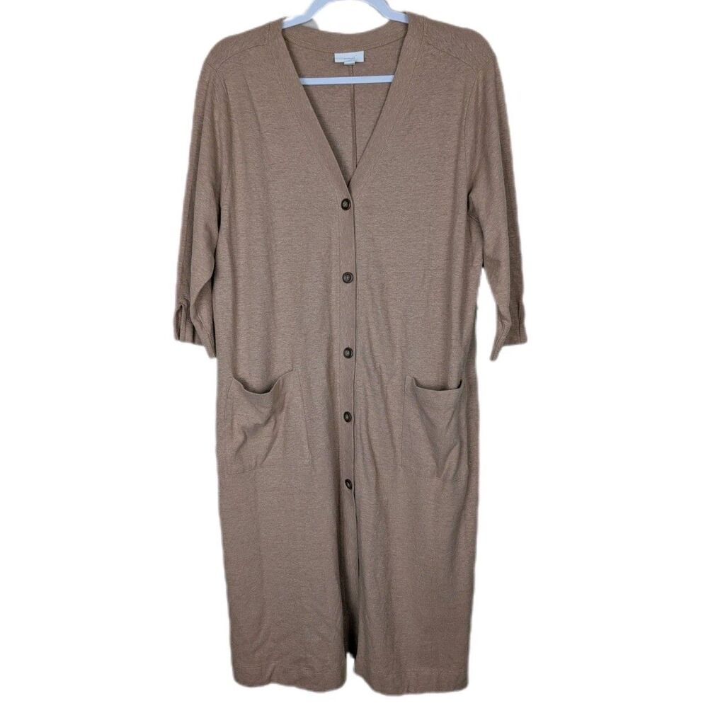 J Jill Pure Jill Hemp Organic Cotton Duster Cardigan